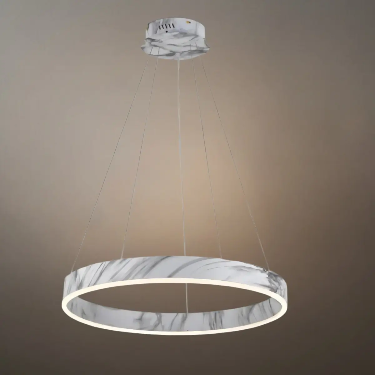 Contemporary Tiered Circular Chandelier -- Marble